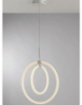 Immagine di Lampadario Led Moderno Doppio Anello Luminoso 50w 4000k
