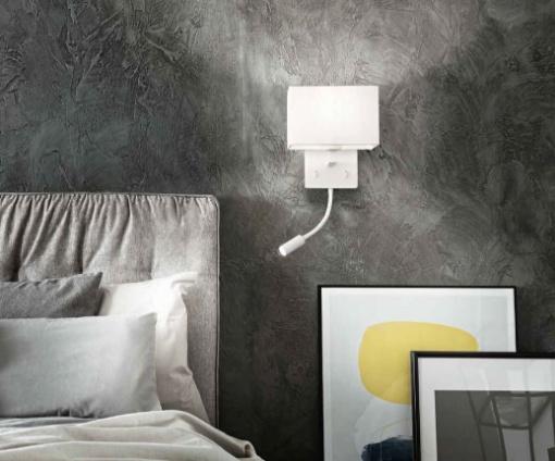 Immagine di Applique Camera Da Letto Con Spot Led Orientabile Shadow Bianco Ondaluce