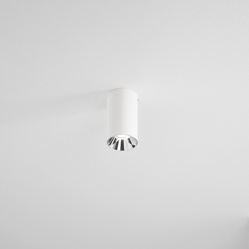 Immagine di Faretto Da Soffitto Cilindro Bianco Interno Cromo Led GU10 Isyluce 752