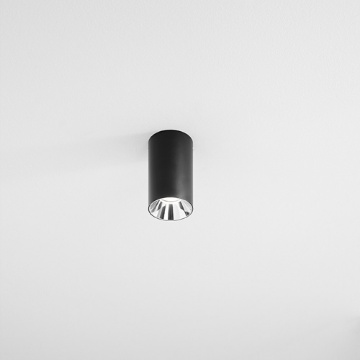 Immagine di Faretto Cilindro GU10 Senza Incasso Per Soffitto Nero Cromo Isyluce 753