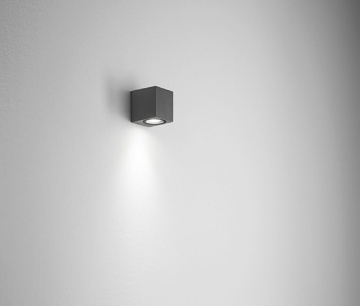 Immagine di Applique Cubo GU10 Da Esterno Moderna Antracite Capri Isyluce 539