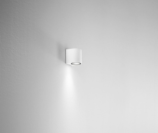 Immagine di Applique Led GU10 Per Esterno IP54 Alluminio Bianco Ponza Isyluce 542