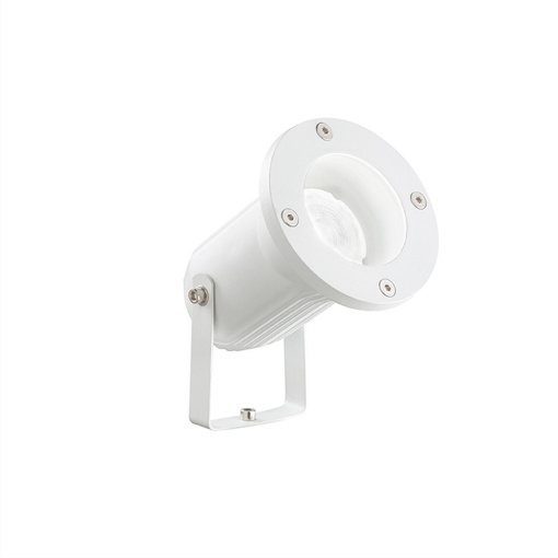 Immagine di Faretto Bianco Da Esterno Giardino IP65 Orientabile Parete Pavimento Benaco Isyluce 549B
