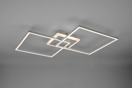 Immagine di Plafoniera Arribo Doppio Quadrato Led Switch Dimmer Rgbw Alluminio Trio Lighting