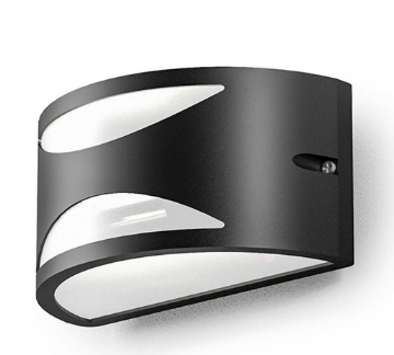 Immagine di Applique Curva Esterna Biemissione Nami Antracite IP54 GES1041 Gea Led
