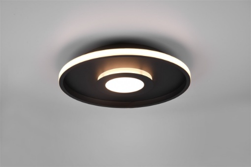 Immagine di Lampada da Soffitto Disco Nero Ascari Led 35w Switch Dimmer IP44 Trio Lighting