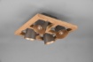 Immagine di Plafoniera Piastra Legno 4 Spots Orientabili Nichel Anticato Bell Trio Lighting