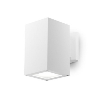 Immagine di Applique Da Esterno Quadrata E27 Amon Bianco GES1014 Gea Led