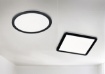 Immagine di Plafoniera Bagno Rotonda Led Switch Dimmer Camilla Bordo Nero IP44 Trio Lighting