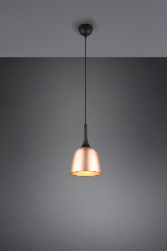 Immagine di Sospensione Cono Penisola Cucina 1 Luce Chiron Ottone Trio Lighting