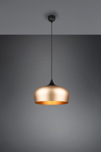 Immagine di Sospensione Cucina Paralume Campana Ottone Chiron Trio Lighting