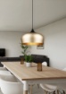 Immagine di Sospensione Cucina Paralume Campana Ottone Chiron Trio Lighting