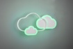 Immagine di Applique Plafoniera Nuvole Led Dimmer Rgbw Cloudy per Cameretta Trio
