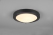 Immagine di Plafoniera Bagno Condus Nero Paralume Vetro Bianco IP44 Trio Lighting