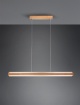 Immagine di Lampadario Lineare Doppia Emissione Led Cambio Colore Legno Deacon Trio Lighting