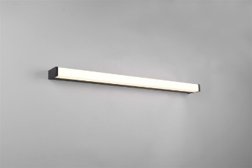 Immagine di Lampada Illuminazione Specchio Bagno IP44 Led 12w Fabio Nero L80 cm Trio Lighting