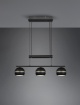 Immagine di Lampadario Nero Barra Bilanciere Fletcher 3 Sfere Trio Lighting