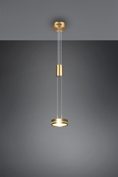 Immagine di Sospensione Singola Franklin Ottone per Isola Disco Led Switch Dimmer Trio Lighting