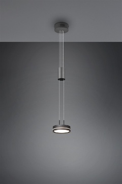 Immagine di Sospensione Disco Led 9w Switch Dimmer Franklin Antracite Trio Lighting