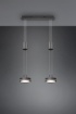 Immagine di Lampadario Isola Doppio Disco Led Sospeso Franklin Antracite Trio Lighting