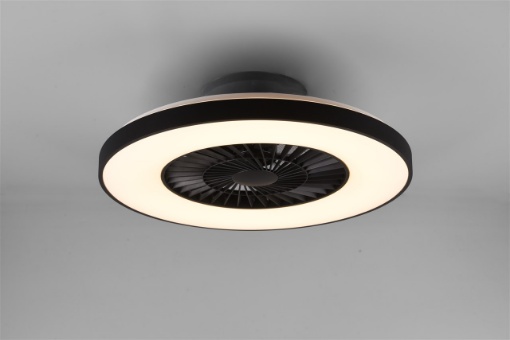 Lampadario Ventilatore Led Dimmer Cambio Colore Halmstad Nero Trio