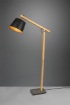 Immagine di Piantana Fusto Legno Regolabile e Paralume Nero Harris Trio Lighting