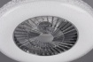 Immagine di Lampadario Ventilatore Led Dimmerabile Harstad Cromo Trio Lighting