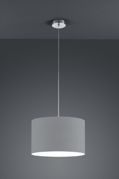 Immagine di Sospensione Singola Hotel Paralume Grigio Ø40 cm Trio Lighting