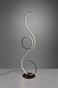Immagine di Piantana Nera Design Moderno per Soggiorno Led Dimmer a Perdale Jive Trio Lighting