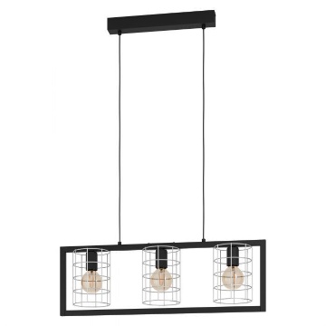 Immagine di Lampadario Cucina Industrial 4 Luci Ladder Nero Trio Lighting