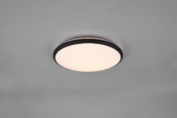 Immagine di Lampada Rotonda Soffitto Parete Moderna Led Switch Dimmer Limbus Nero Trio Lighting