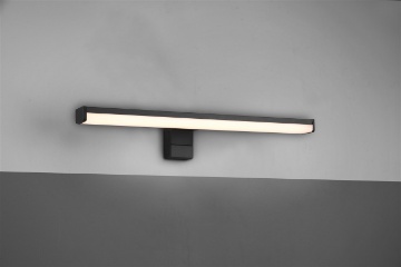 Immagine di Applique Lineare da Specchio Lino Led Nero IP44 L40cm Trio Lighting
