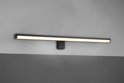 Immagine di Lampada Lineare Da Specchio Lino Led Nero IP44 Trio Lighting