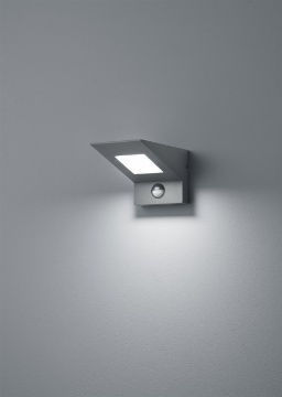 Immagine di Applique Led Alluminio IP54 Sensore Movimento Integrato Nelson Antracite Trio Lighting