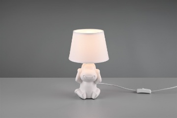 Immagine di Lume Scimmietta Ceramica Bianca "Non Sento" Nilson Trio Lighting