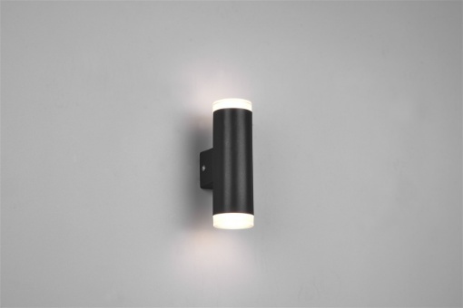 Immagine di Applique Bagno Doppio Led Sopra e Sotto Ray Nero IP44 Trio Lighting