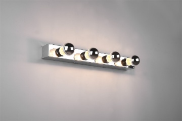 Immagine di Applique Da Specchio 4 Luci Cromo IP44 Interruttore Theatro Trio Lighting
