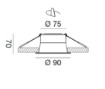 Immagine di Faretto Led Da Incasso Dione Bianco 90mm 8w 3000k Ottica 30° GFA1000C Gea 