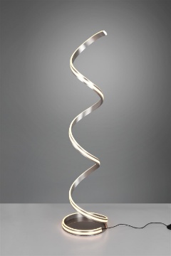 Immagine di Piantana Moderna Nuria Spirale Nichel Led Dimmer Trio Lighting