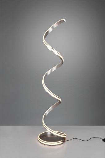 Immagine di Piantana Moderna Nuria Spirale Nichel Led Dimmer Trio Lighting