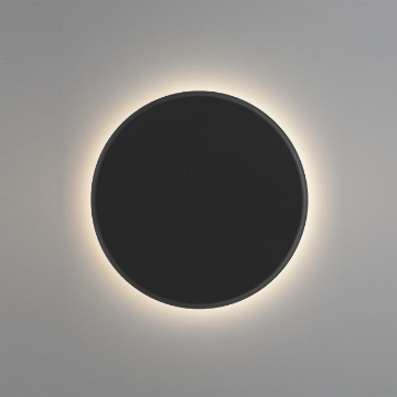 Immagine di Lampada Parete Rotonda Saturna Led Antiabbagliamento Nero Ø30 cm ACB
