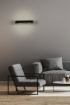 Immagine di Applique Nera Stondata Gala 42cm Doppia Emissione Led 20w CCT ACB