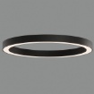 Immagine di Grande Plafoniera Moderna Anello Nero 80 cm Aliso Led CCT 75w ACB