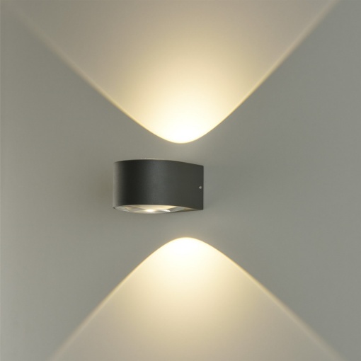 Immagine di Applique Antracite per Esterno Ania Doppia Emissione Led Sopra e Sotto IP65 ACB