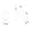 Immagine di Applique Faretto Led Orientabile 3000k Per Camera da Letto Atria Nichel ACB