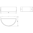 Immagine di Applique Moderna Esterni Aysel Antracite Doppia Emissione Led 3000k IP65 ACB