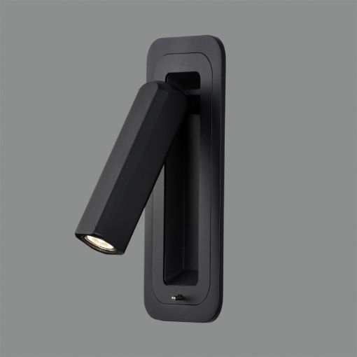 Immagine di Applique Faretto Led Orientabile Da Incasso Nero Per Camera Da Letto Boheme ACB