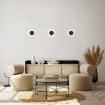 Immagine di Applique Led Interno Esterno Luce Decorativa Parete Corvus Nero Ø12 cm ACB