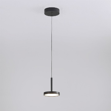 Immagine di Sospensione Singola Disco Led per Isola Corvus Nero Ø12 cm ACB