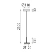 Immagine di Sospensione Singola Disco Led per Isola Corvus Nero Ø12 cm ACB